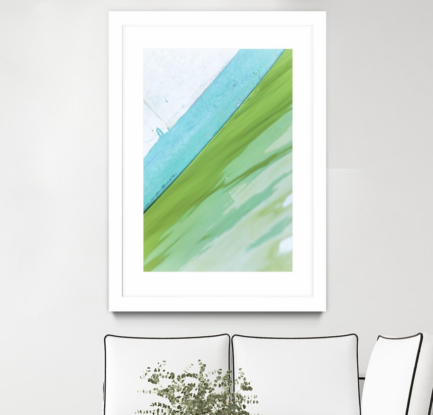 Where Blue Meets Green by Melissa McClain on GIANT ART - green abstract