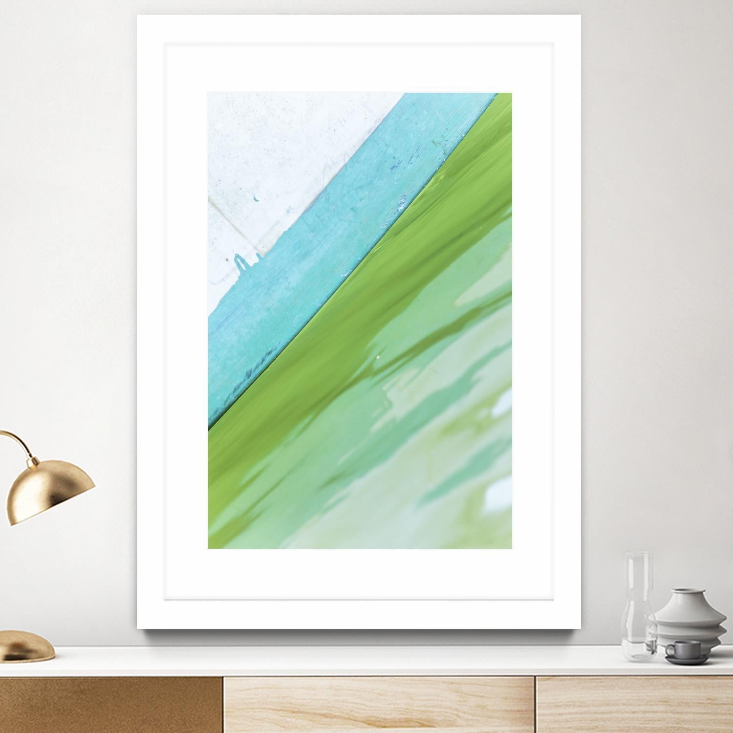 Where Blue Meets Green by Melissa McClain on GIANT ART - green abstract