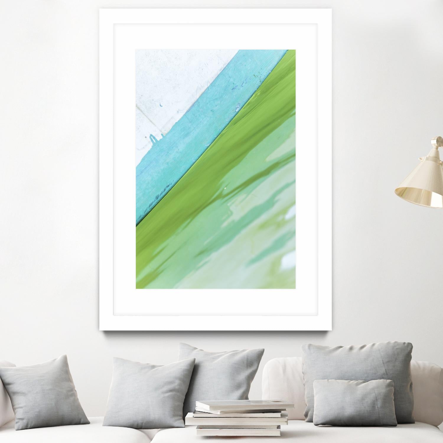 Where Blue Meets Green by Melissa McClain on GIANT ART - green abstract