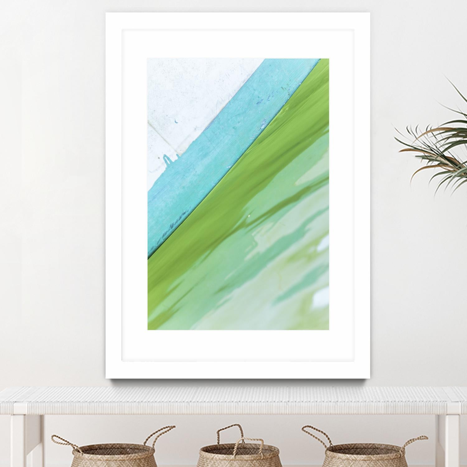 Where Blue Meets Green by Melissa McClain on GIANT ART - green abstract