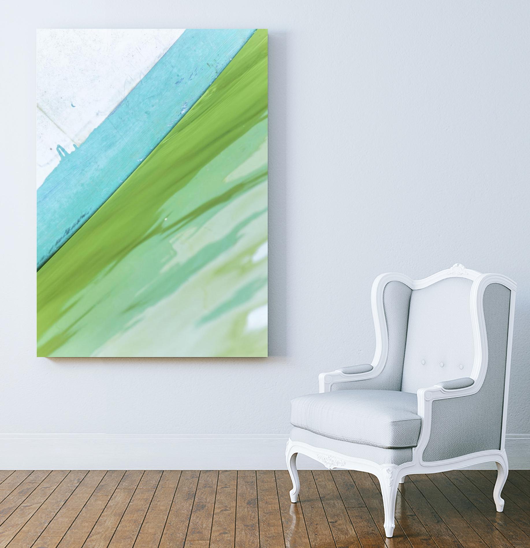 Where Blue Meets Green by Melissa McClain on GIANT ART - green abstract