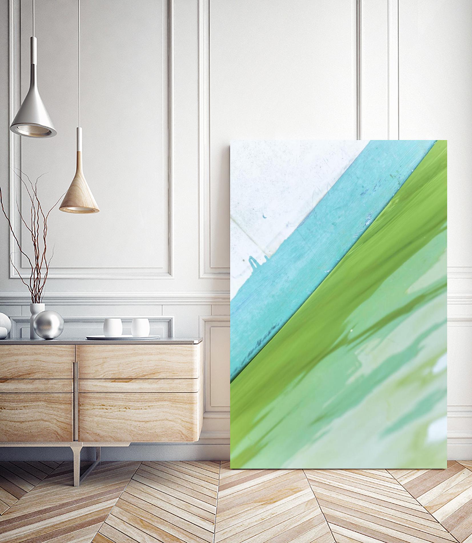 Where Blue Meets Green by Melissa McClain on GIANT ART - green abstract