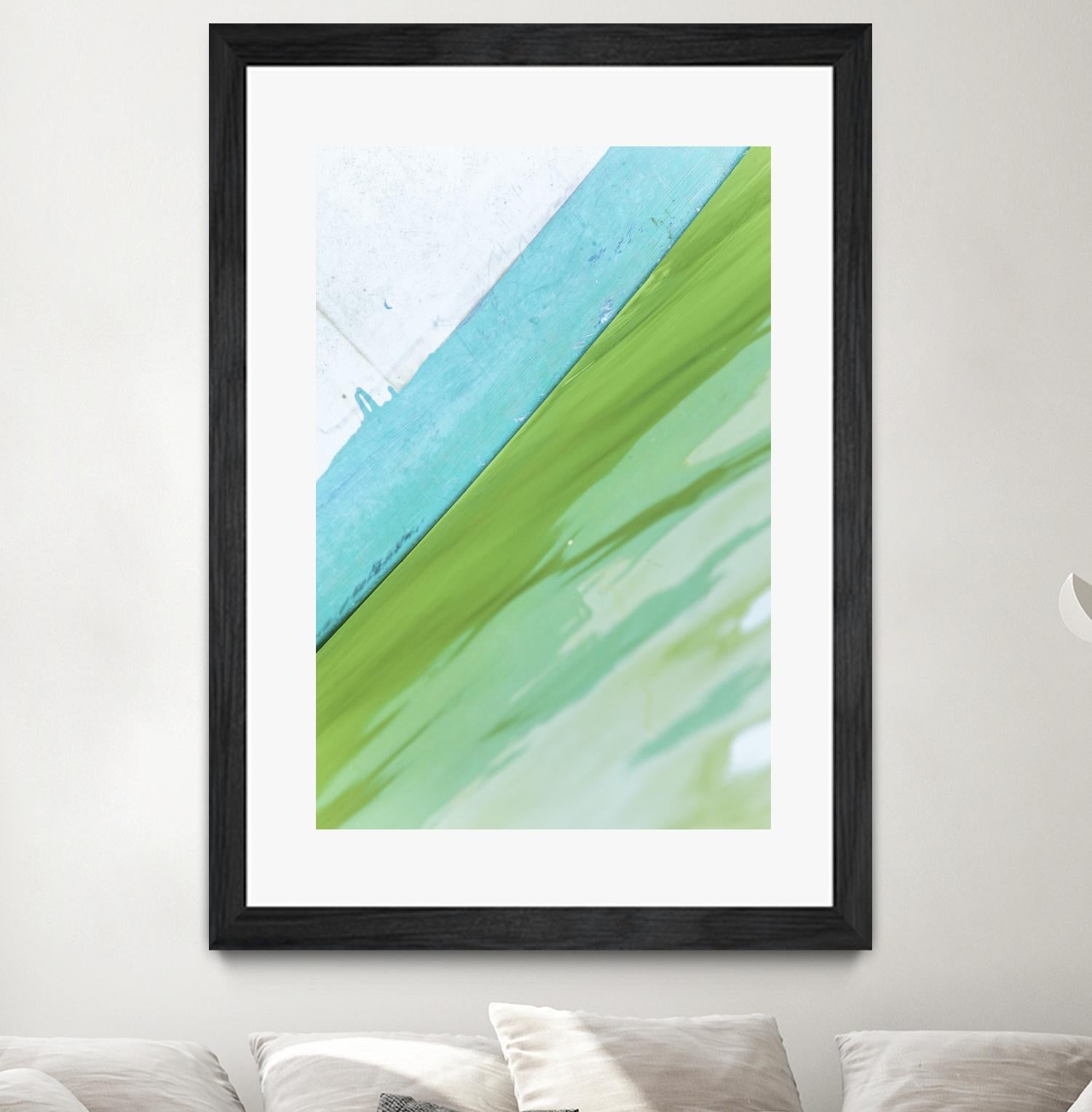Where Blue Meets Green by Melissa McClain on GIANT ART - green abstract