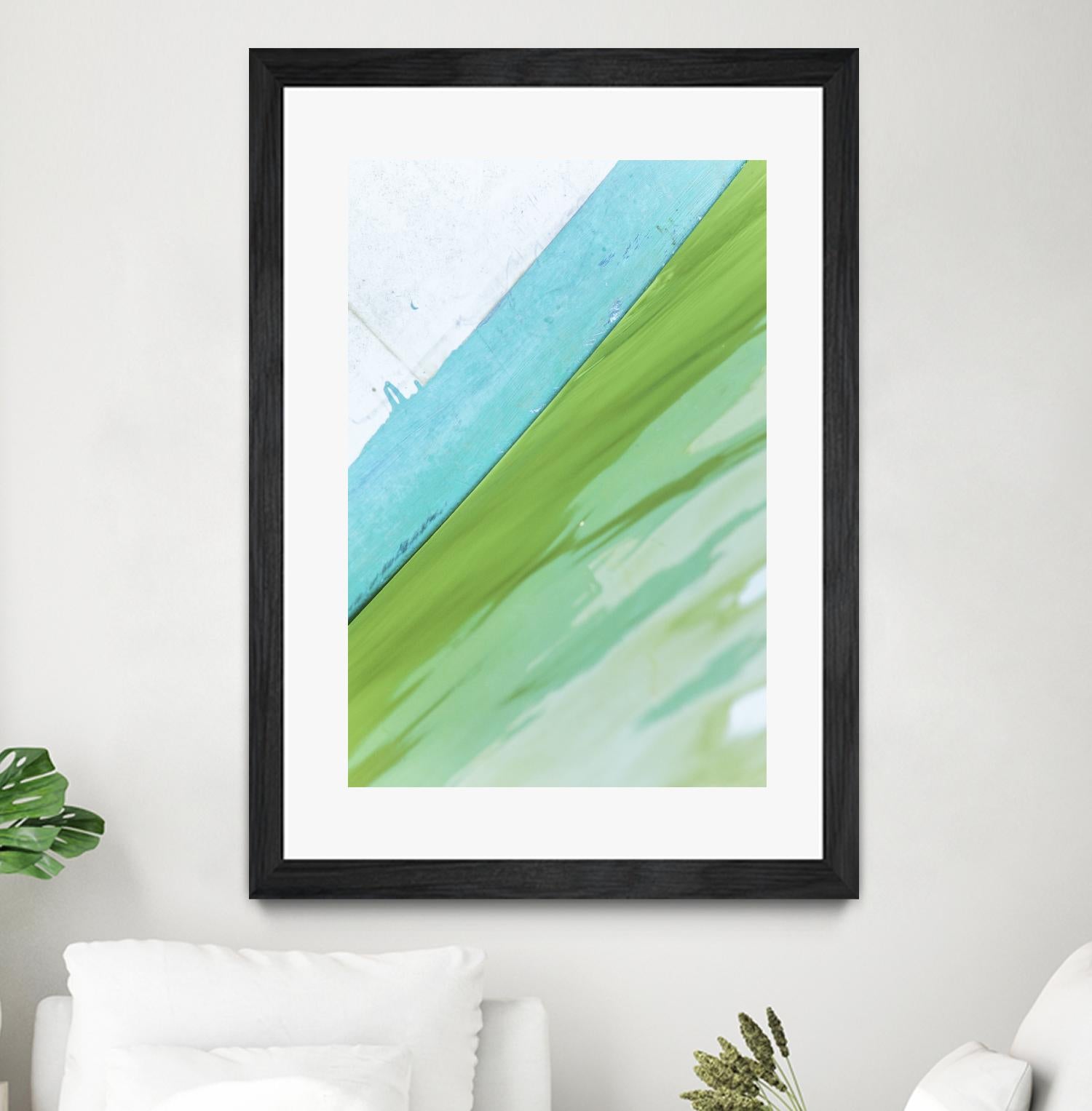 Where Blue Meets Green by Melissa McClain on GIANT ART - green abstract