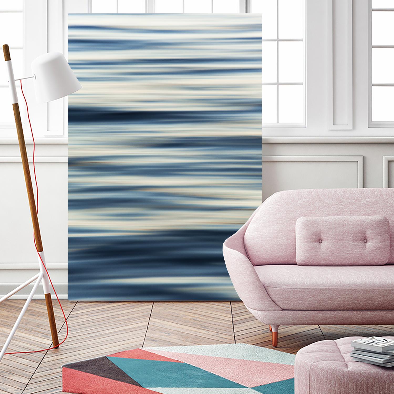 Static Blue by Melissa McClain on GIANT ART - beige abstract