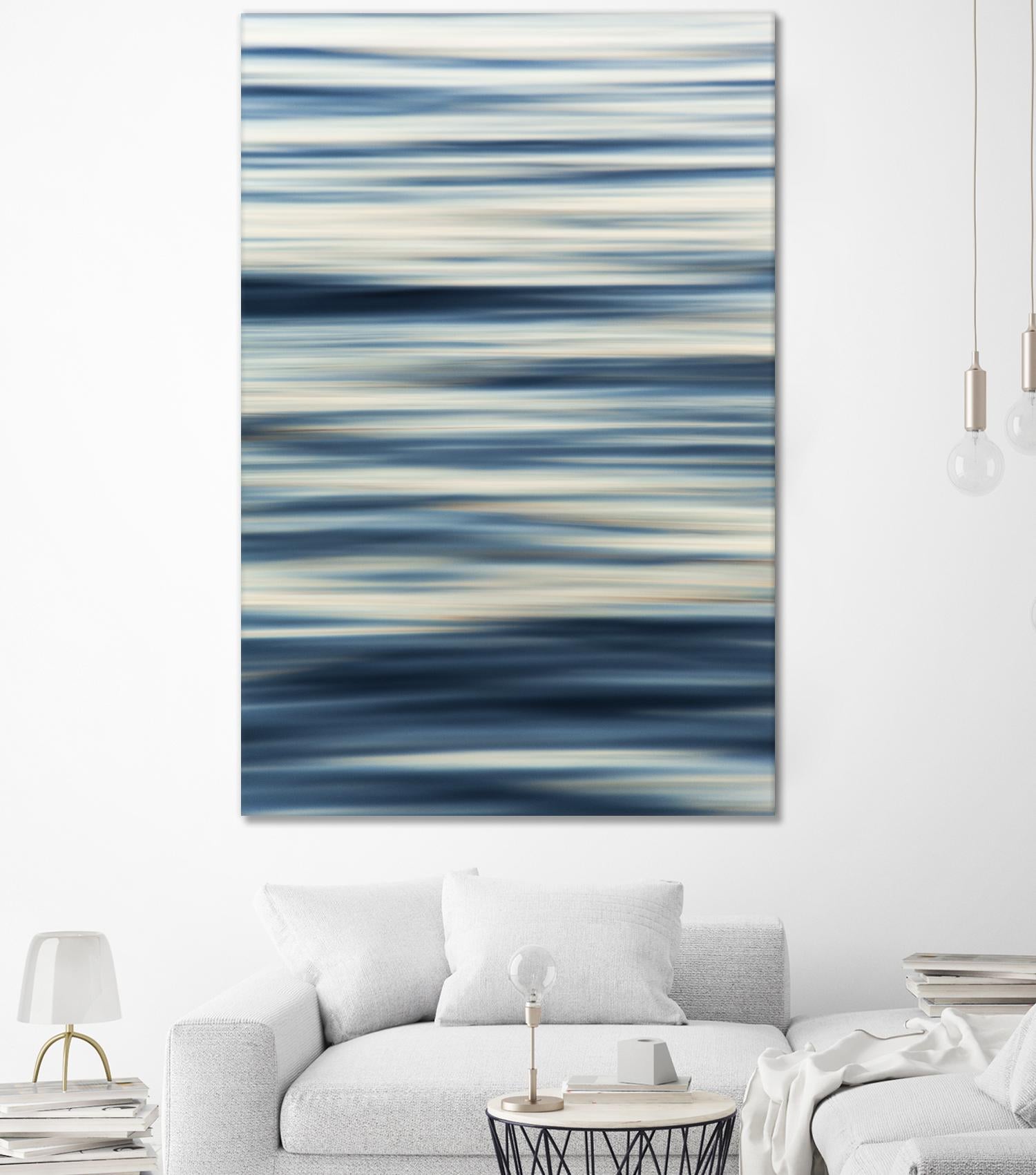 Static Blue by Melissa McClain on GIANT ART - beige abstract