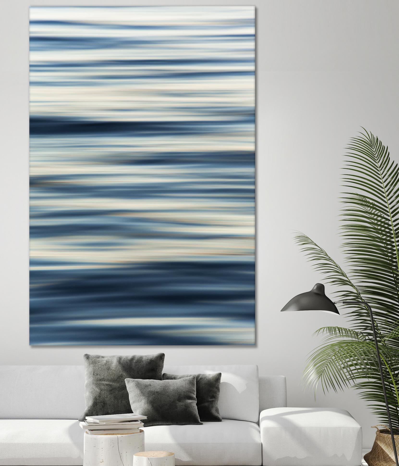 Static Blue by Melissa McClain on GIANT ART - beige abstract
