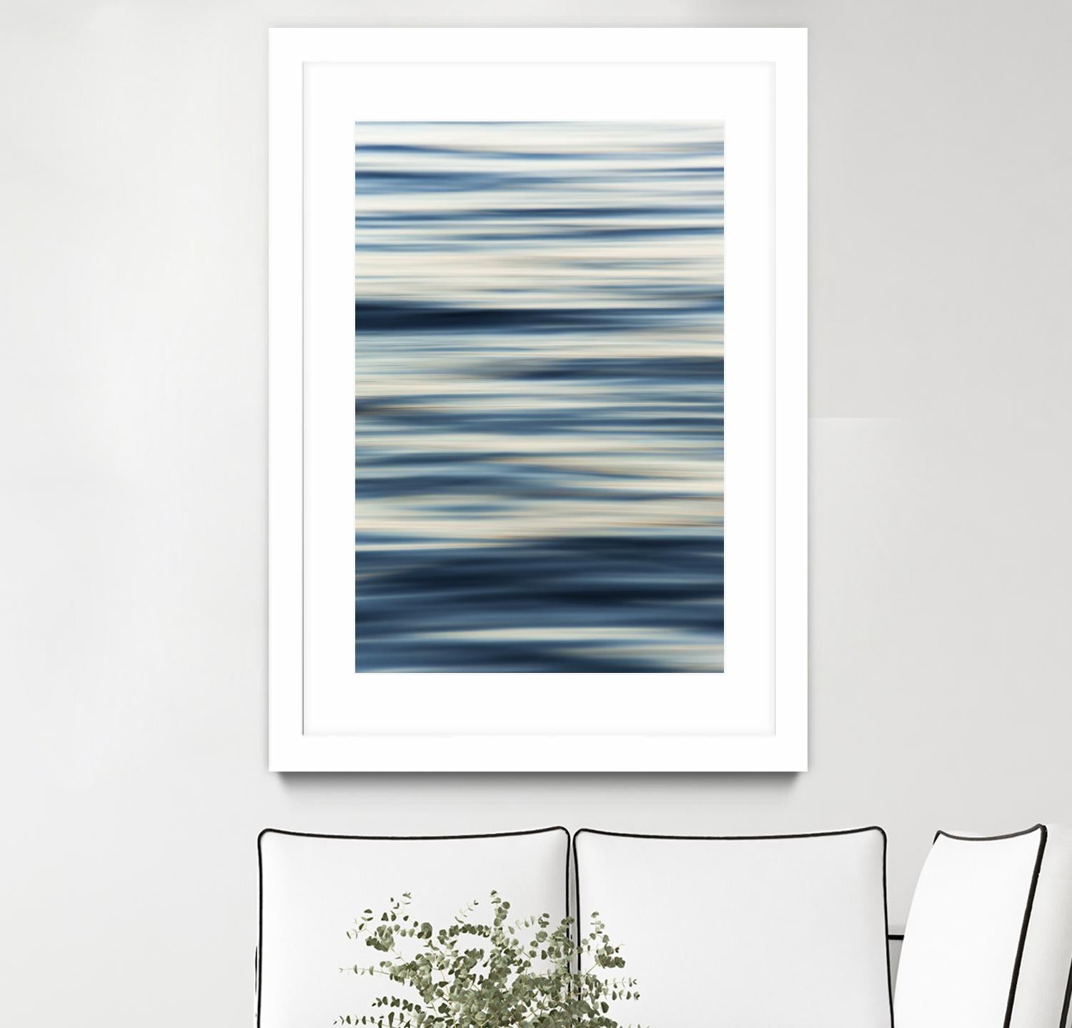 Static Blue by Melissa McClain on GIANT ART - beige abstract