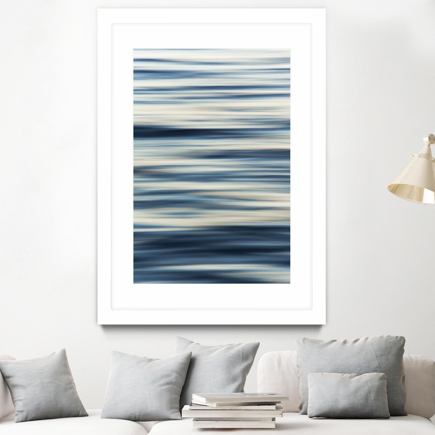 Static Blue by Melissa McClain on GIANT ART - beige abstract