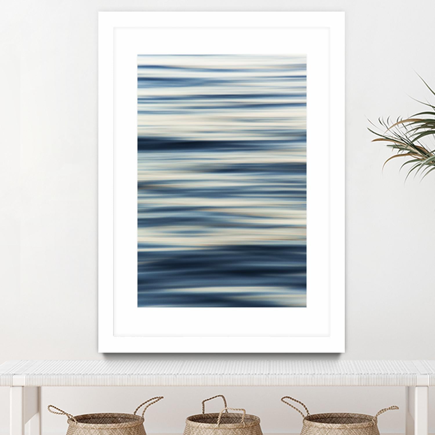 Static Blue by Melissa McClain on GIANT ART - beige abstract