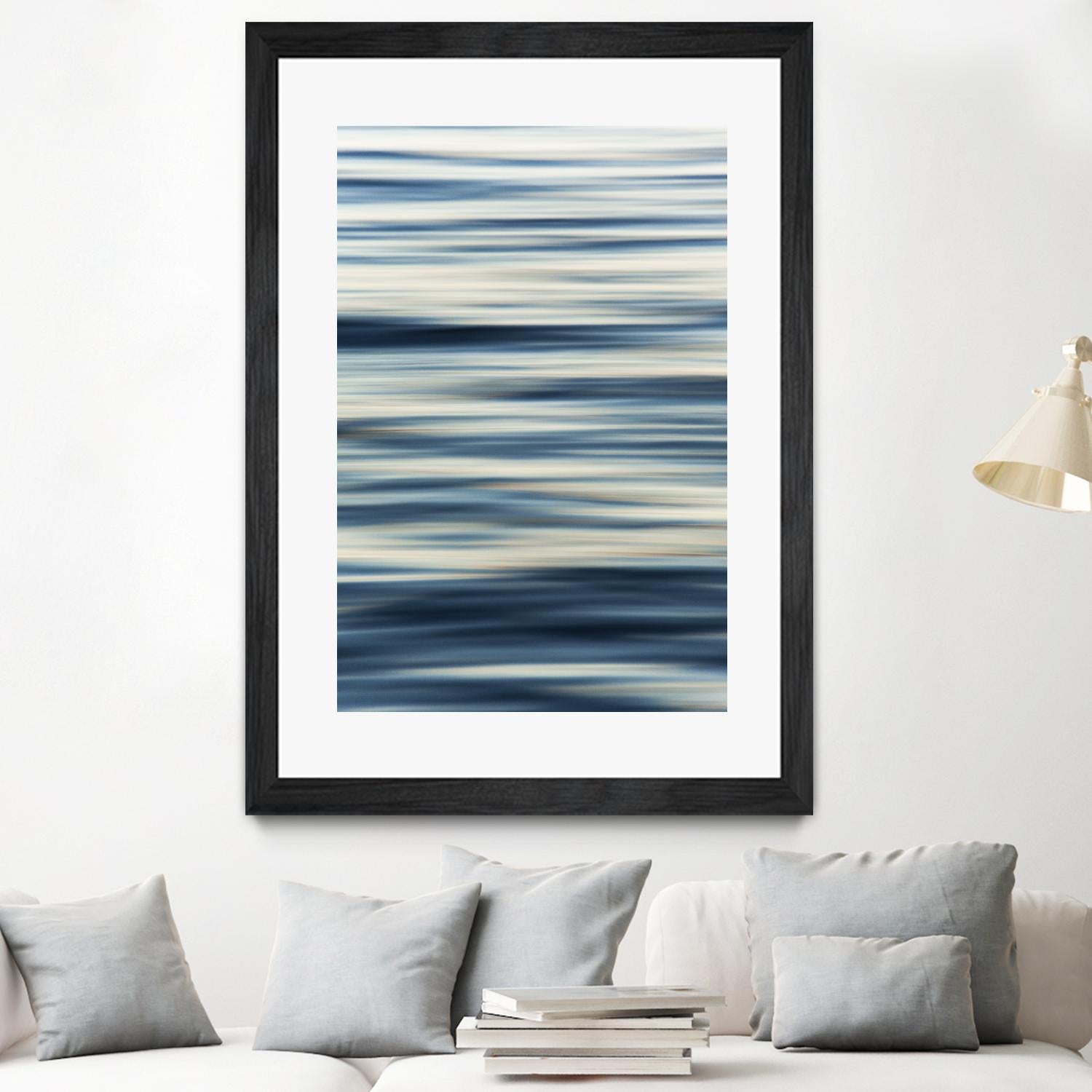 Static Blue by Melissa McClain on GIANT ART - beige abstract