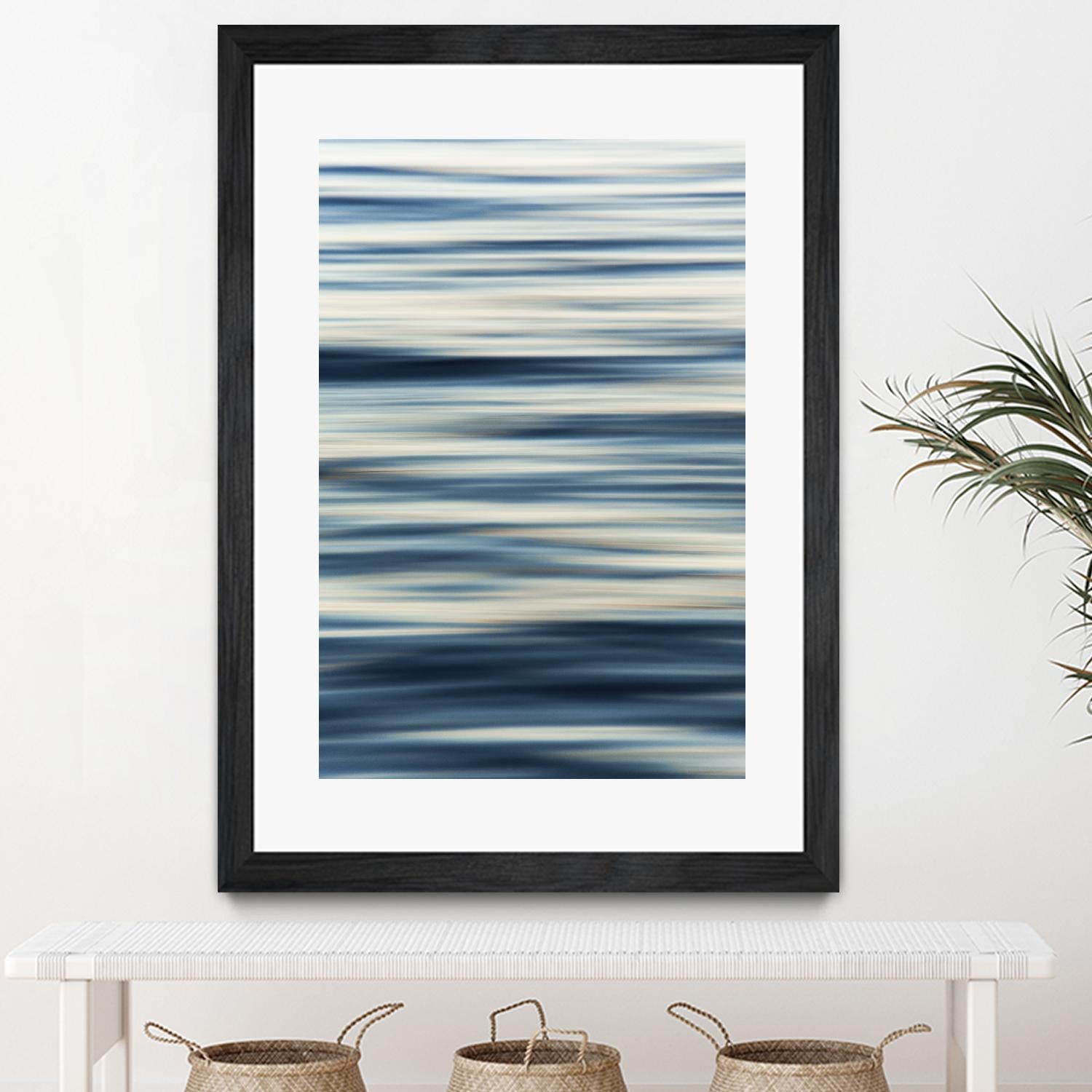 Static Blue by Melissa McClain on GIANT ART - beige abstract