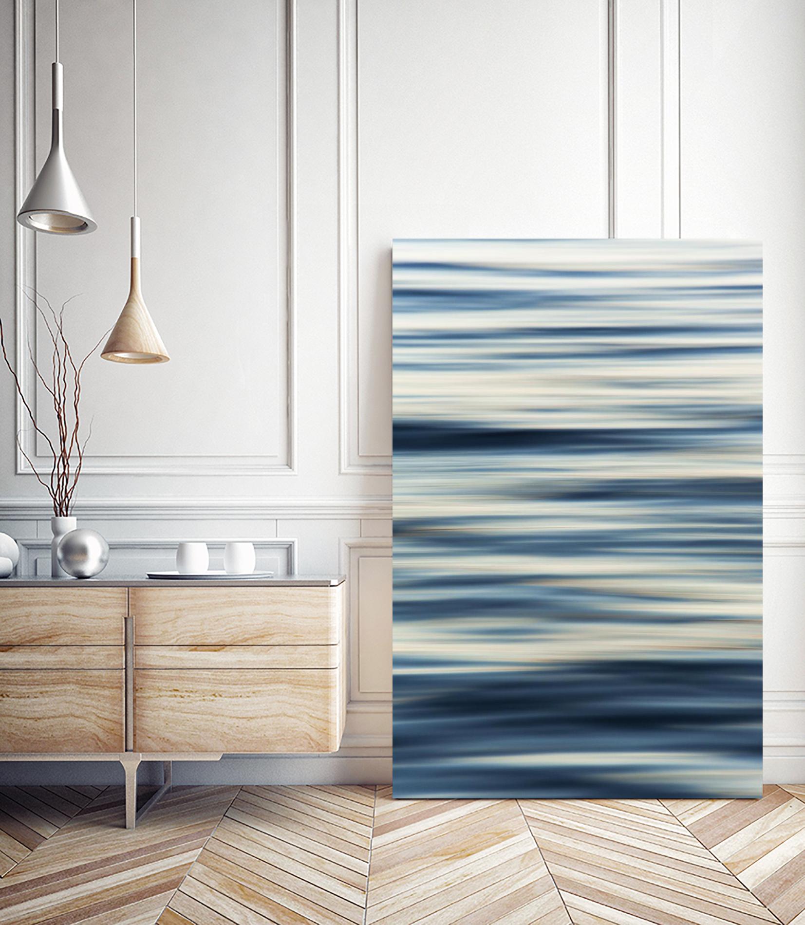 Static Blue by Melissa McClain on GIANT ART - beige abstract