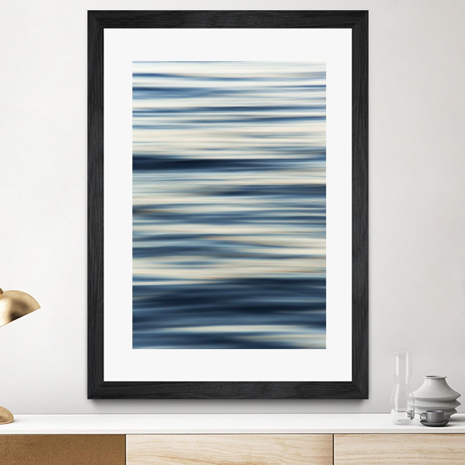 Static Blue by Melissa McClain on GIANT ART - beige abstract