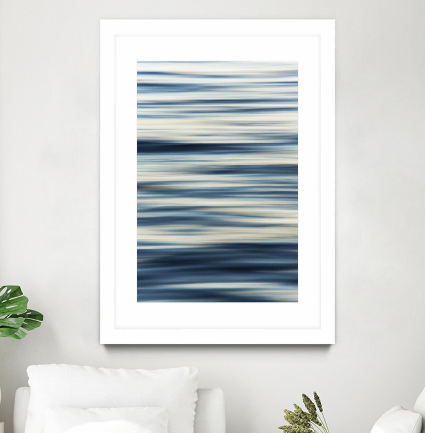 Static Blue by Melissa McClain on GIANT ART - beige abstract