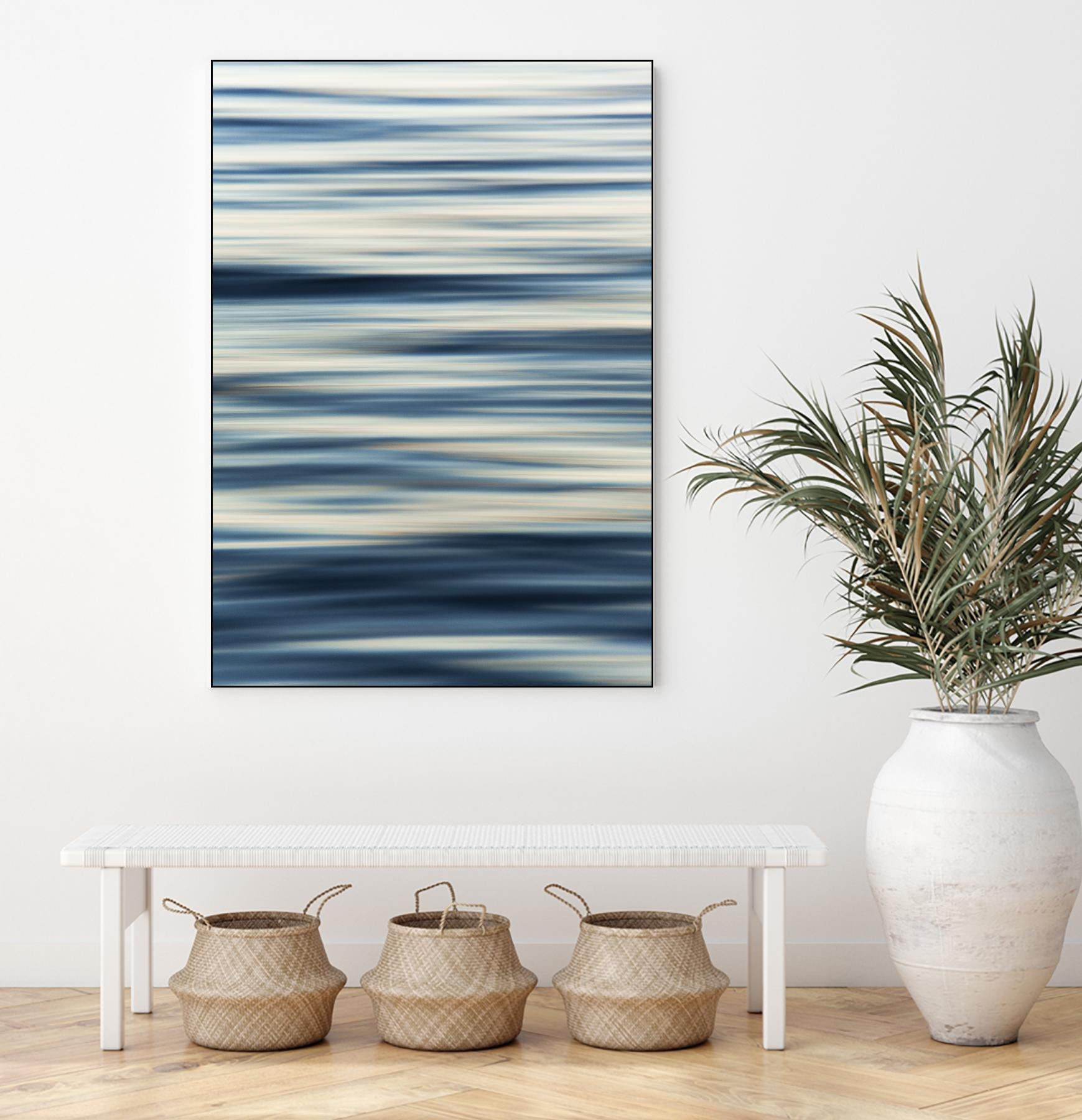Static Blue by Melissa McClain on GIANT ART - beige abstract