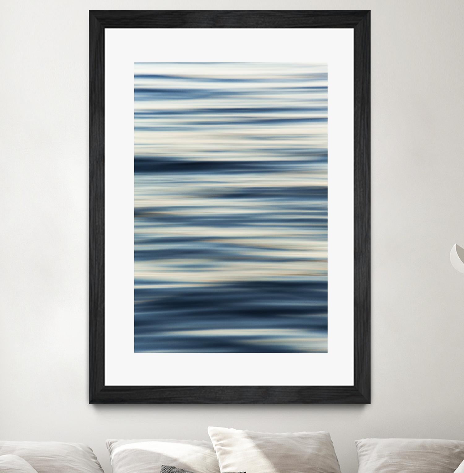 Static Blue by Melissa McClain on GIANT ART - beige abstract