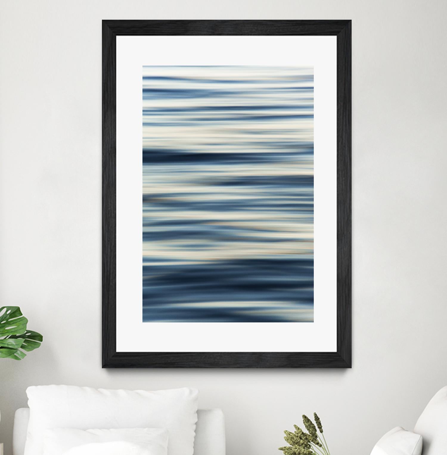 Static Blue by Melissa McClain on GIANT ART - beige abstract