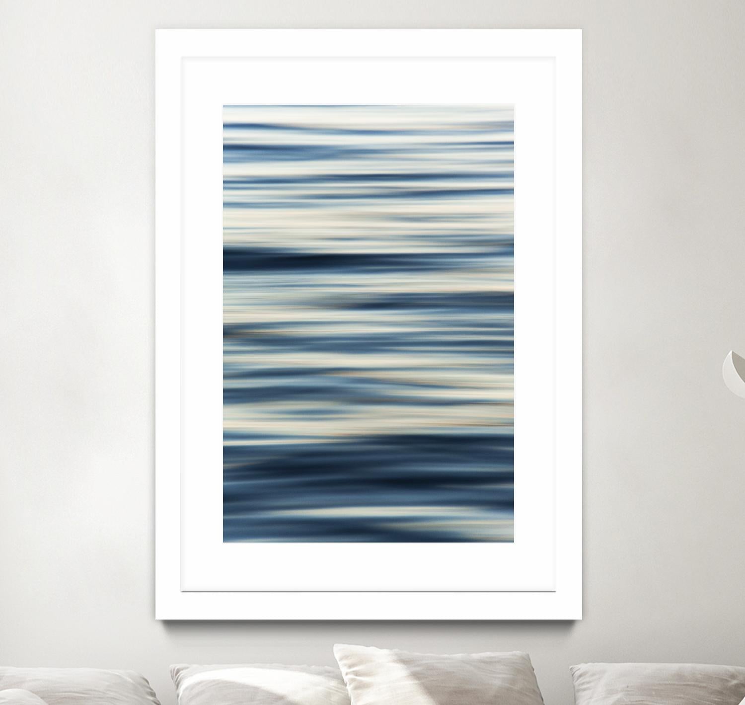 Static Blue by Melissa McClain on GIANT ART - beige abstract