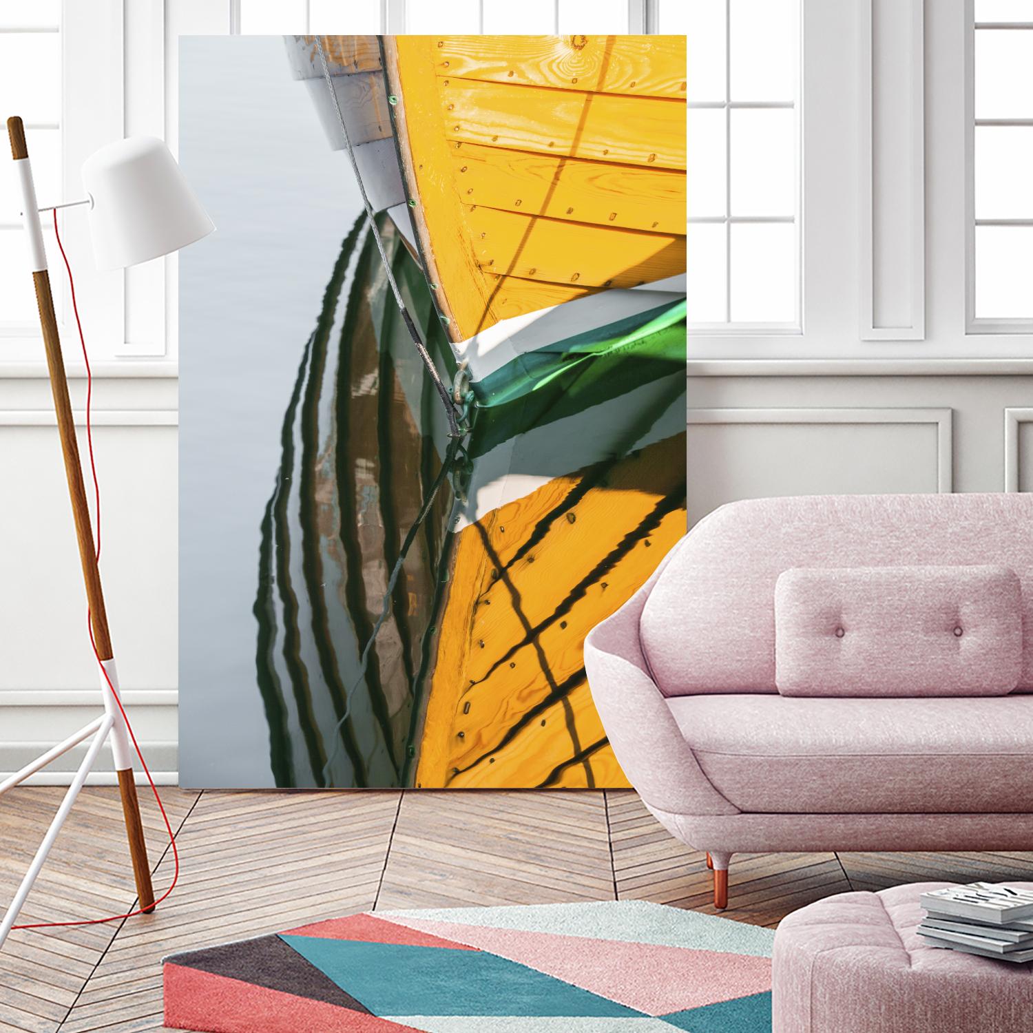 Reflections in Yellow by Melissa McClain on GIANT ART - blue photo art