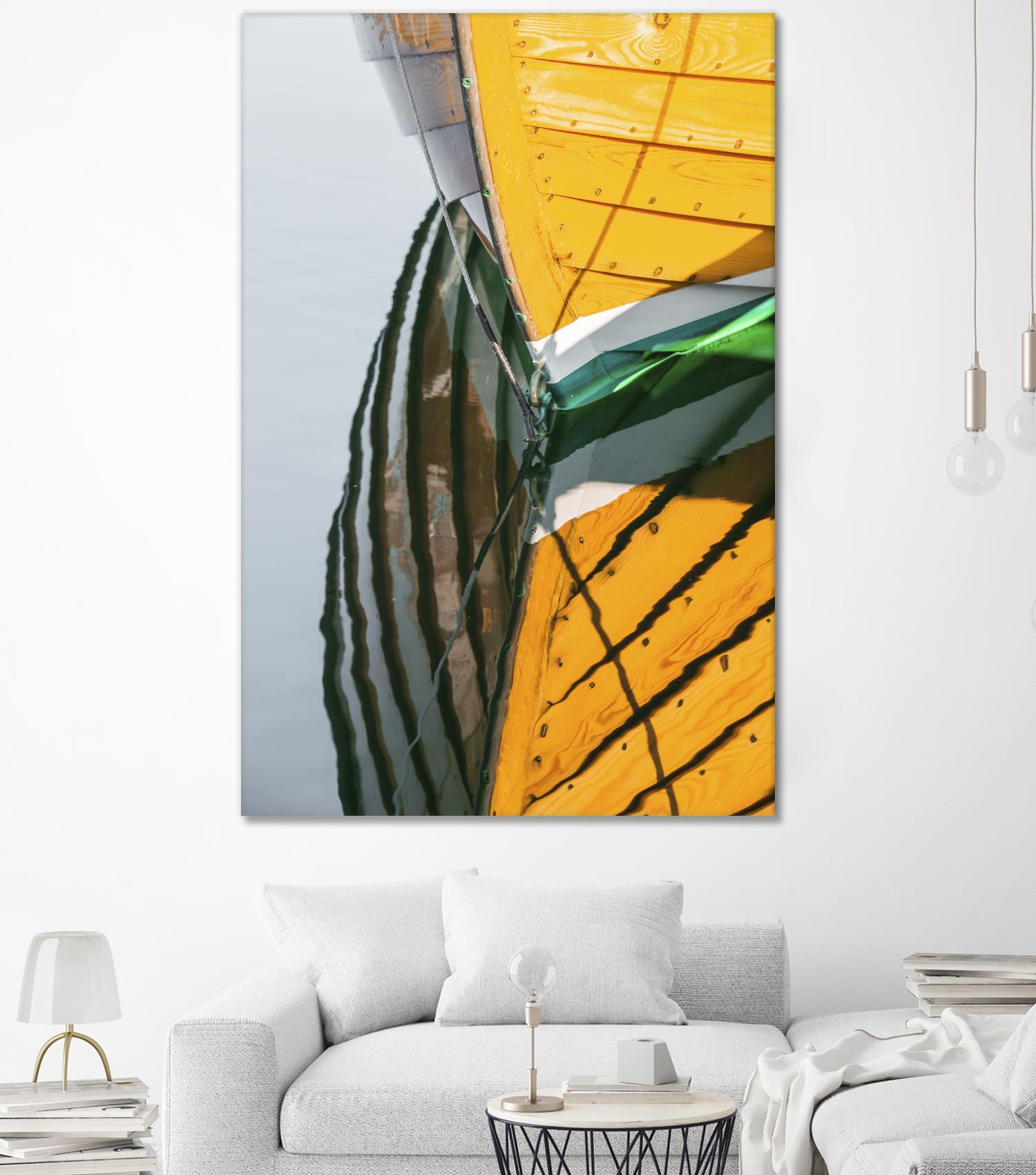 Reflections in Yellow by Melissa McClain on GIANT ART - blue photo art