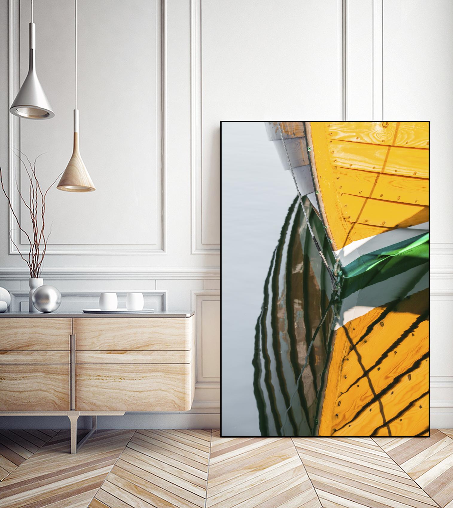 Reflections in Yellow by Melissa McClain on GIANT ART - blue photo art