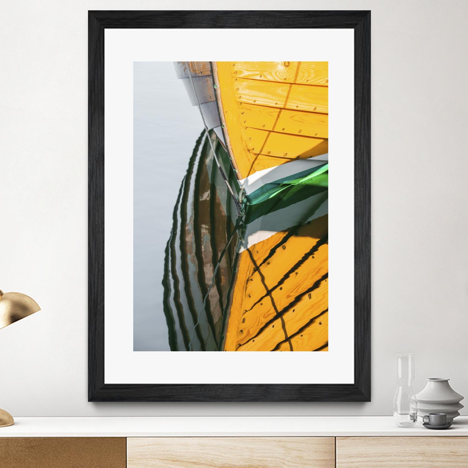 Reflections in Yellow by Melissa McClain on GIANT ART - blue photo art