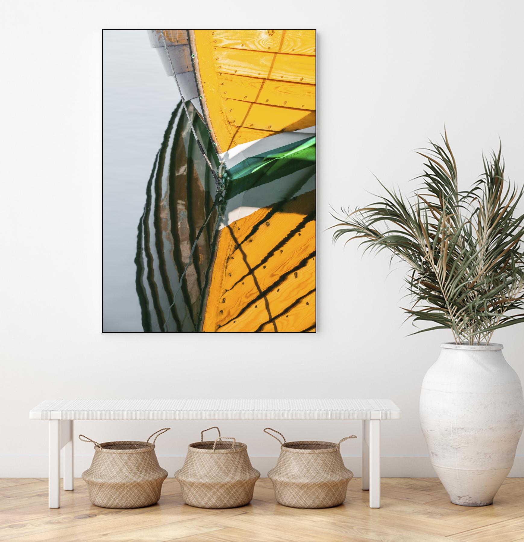 Reflections in Yellow by Melissa McClain on GIANT ART - blue photo art