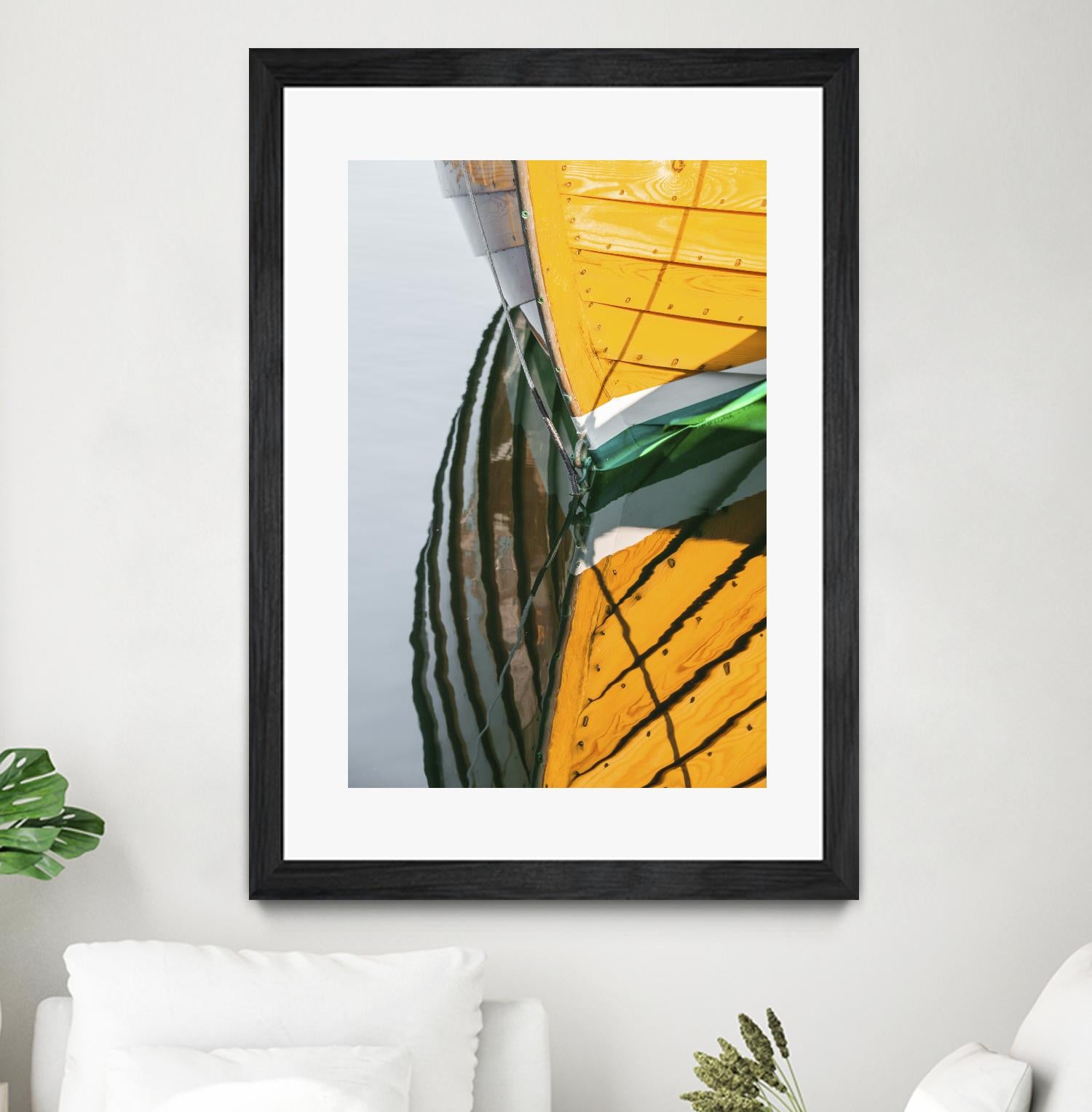 Reflections in Yellow by Melissa McClain on GIANT ART - blue photo art