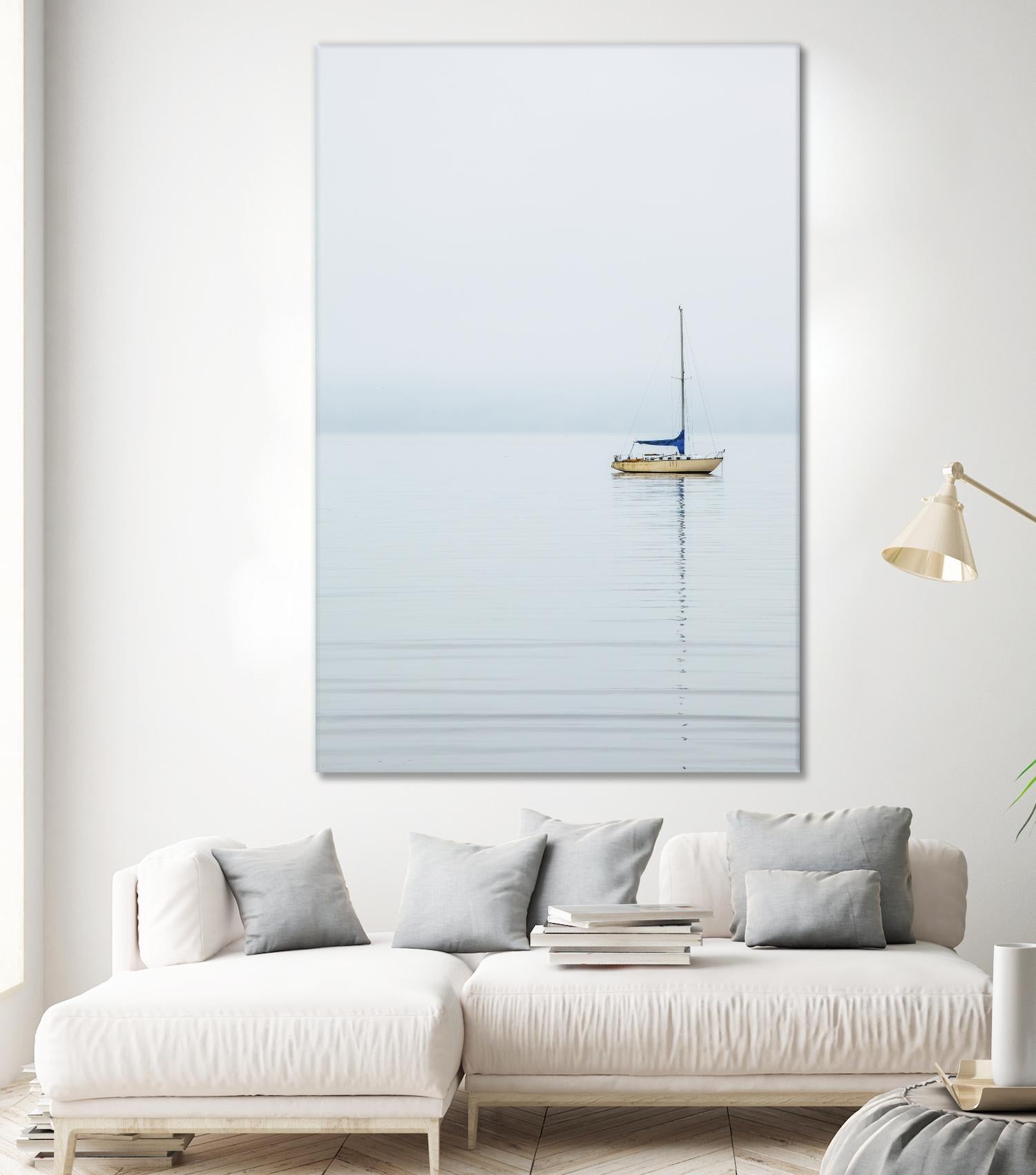 Misty Days by Melissa McClain on GIANT ART - grey nautical