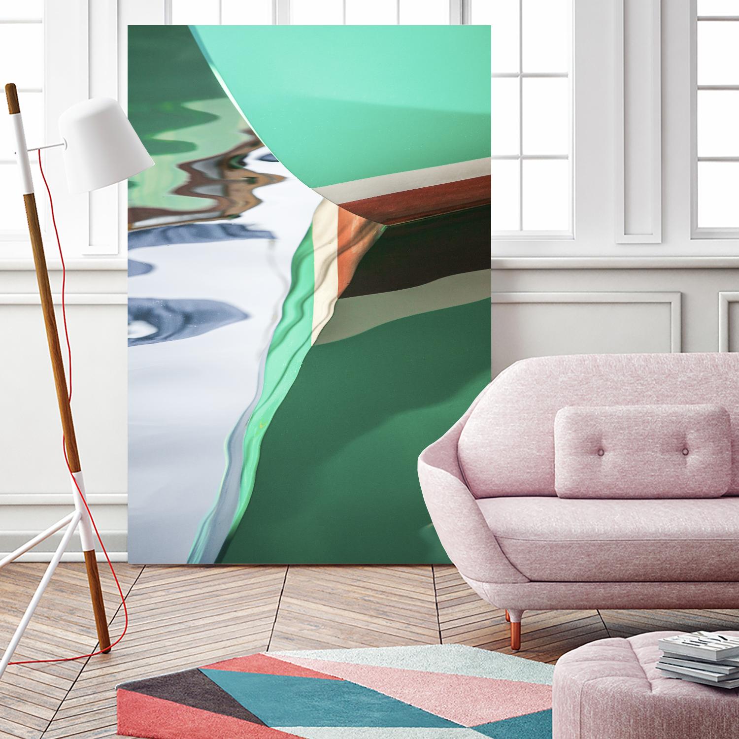 Teal Reflections II by Melissa McClain on GIANT ART - brown photo art