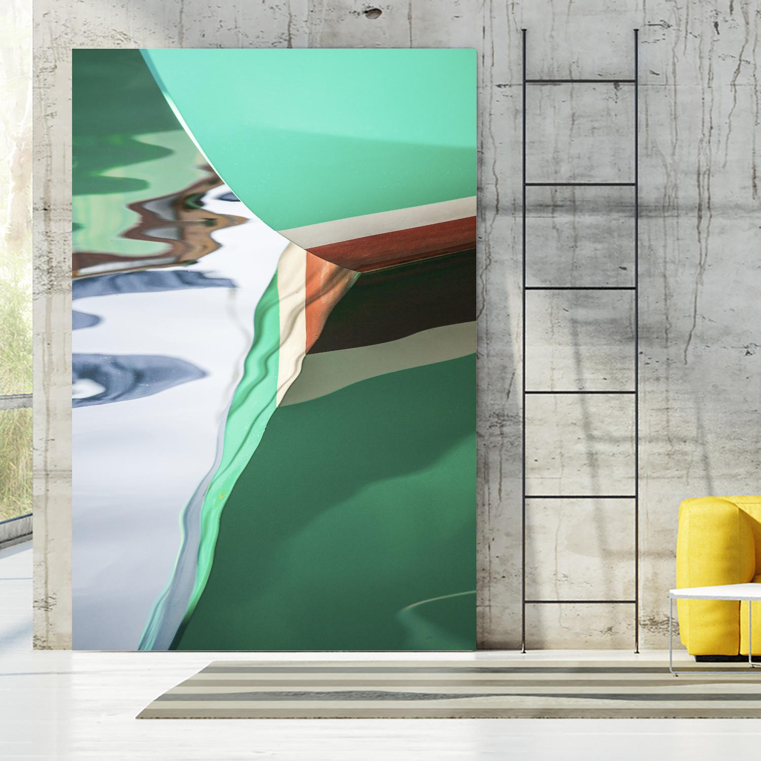 Teal Reflections II by Melissa McClain on GIANT ART - brown photo art