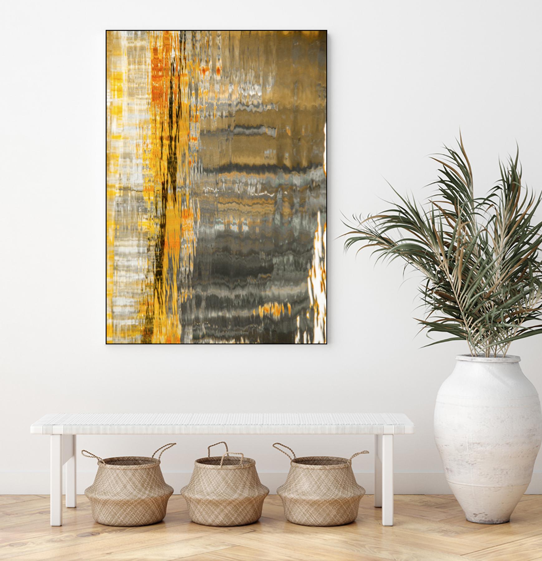 Slow Roll by Melissa McClain on GIANT ART - yellow abstract