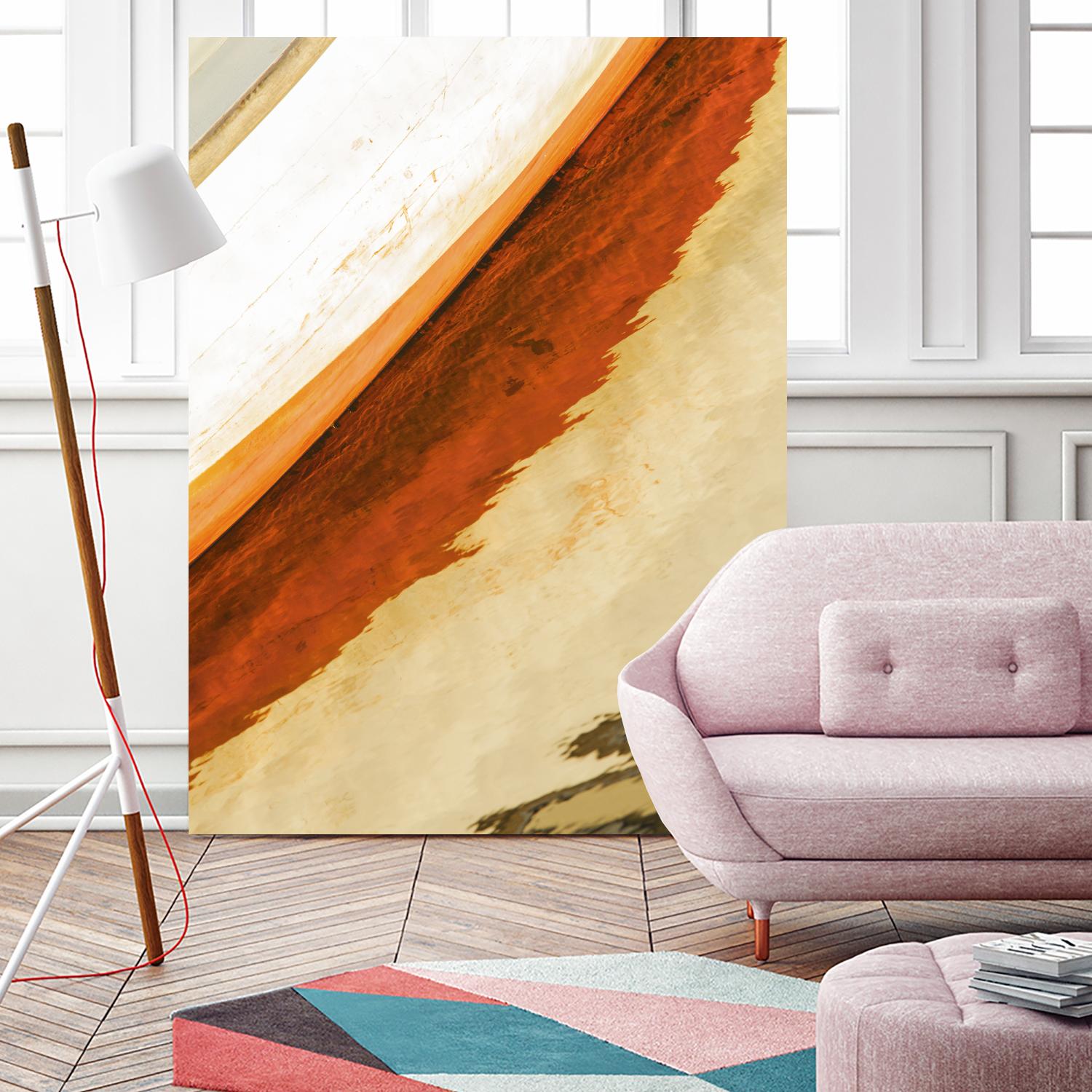 Reflection in Motion by Melissa McClain on GIANT ART - beige abstract