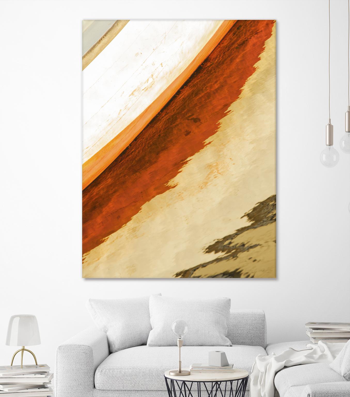 Reflection in Motion by Melissa McClain on GIANT ART - beige abstract