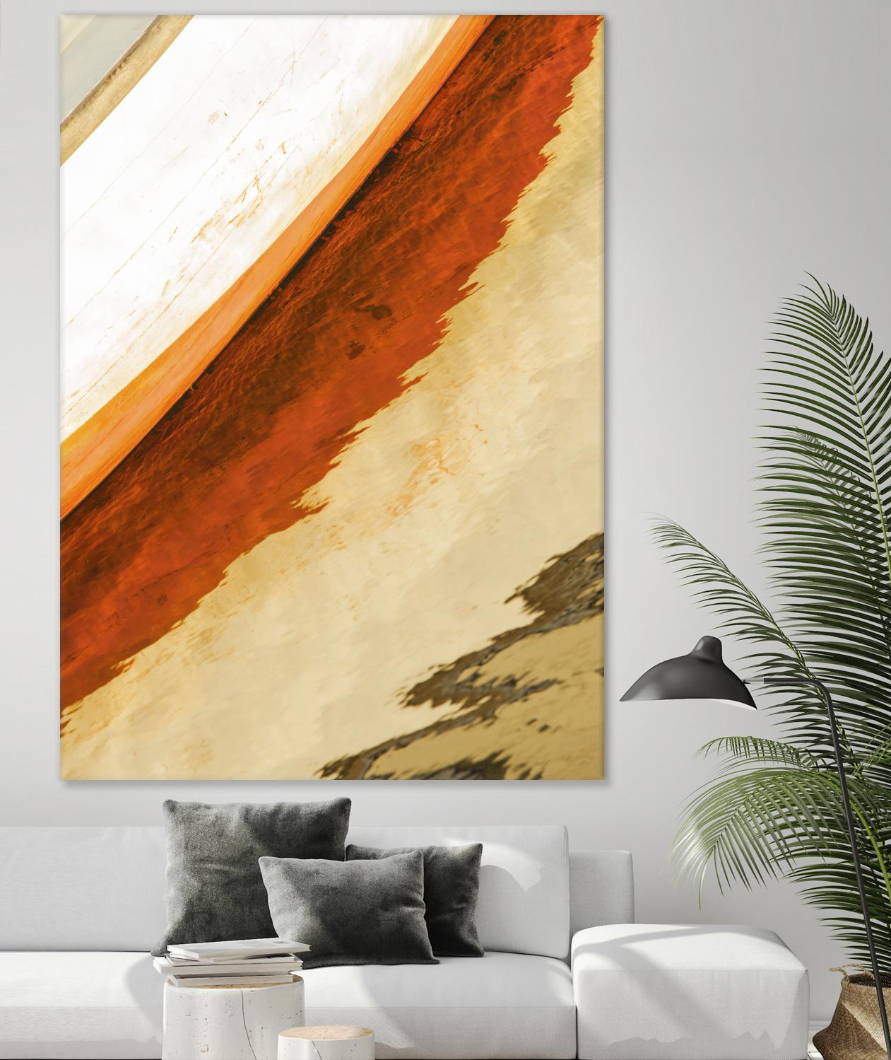 Reflection in Motion by Melissa McClain on GIANT ART - beige abstract