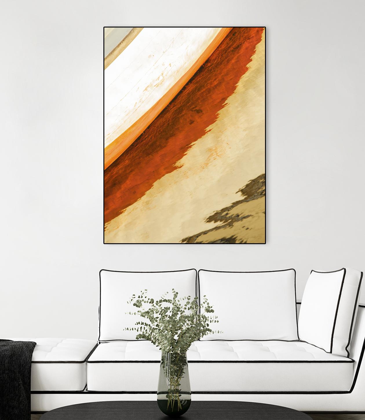 Reflection in Motion by Melissa McClain on GIANT ART - beige abstract