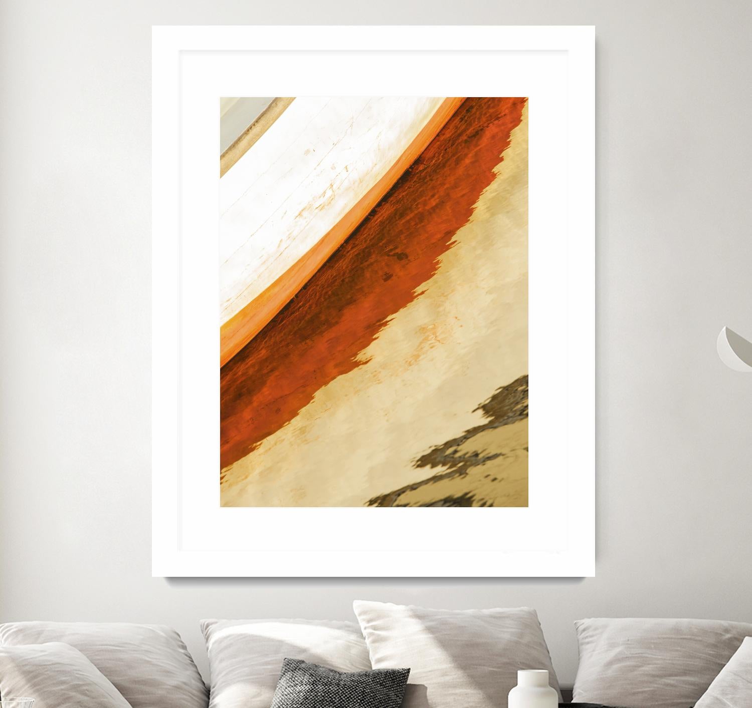 Reflection in Motion by Melissa McClain on GIANT ART - beige abstract