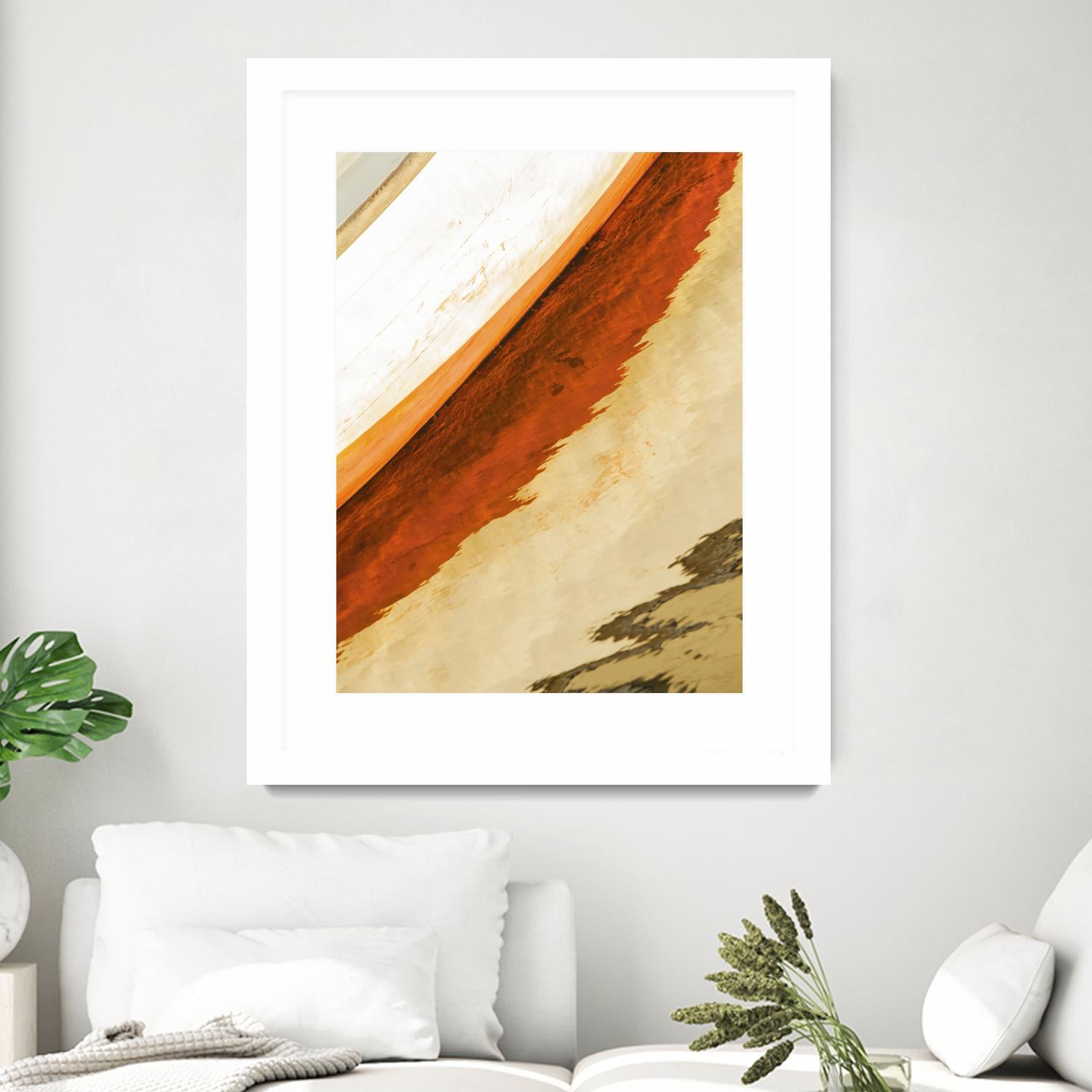 Reflection in Motion by Melissa McClain on GIANT ART - beige abstract
