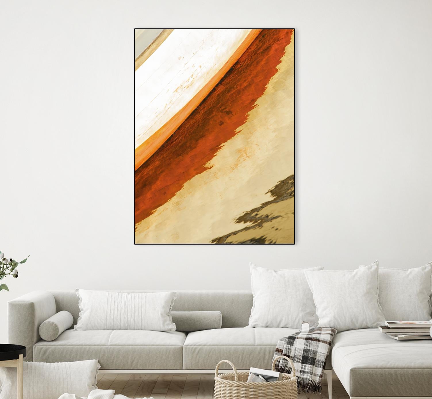 Reflection in Motion by Melissa McClain on GIANT ART - beige abstract
