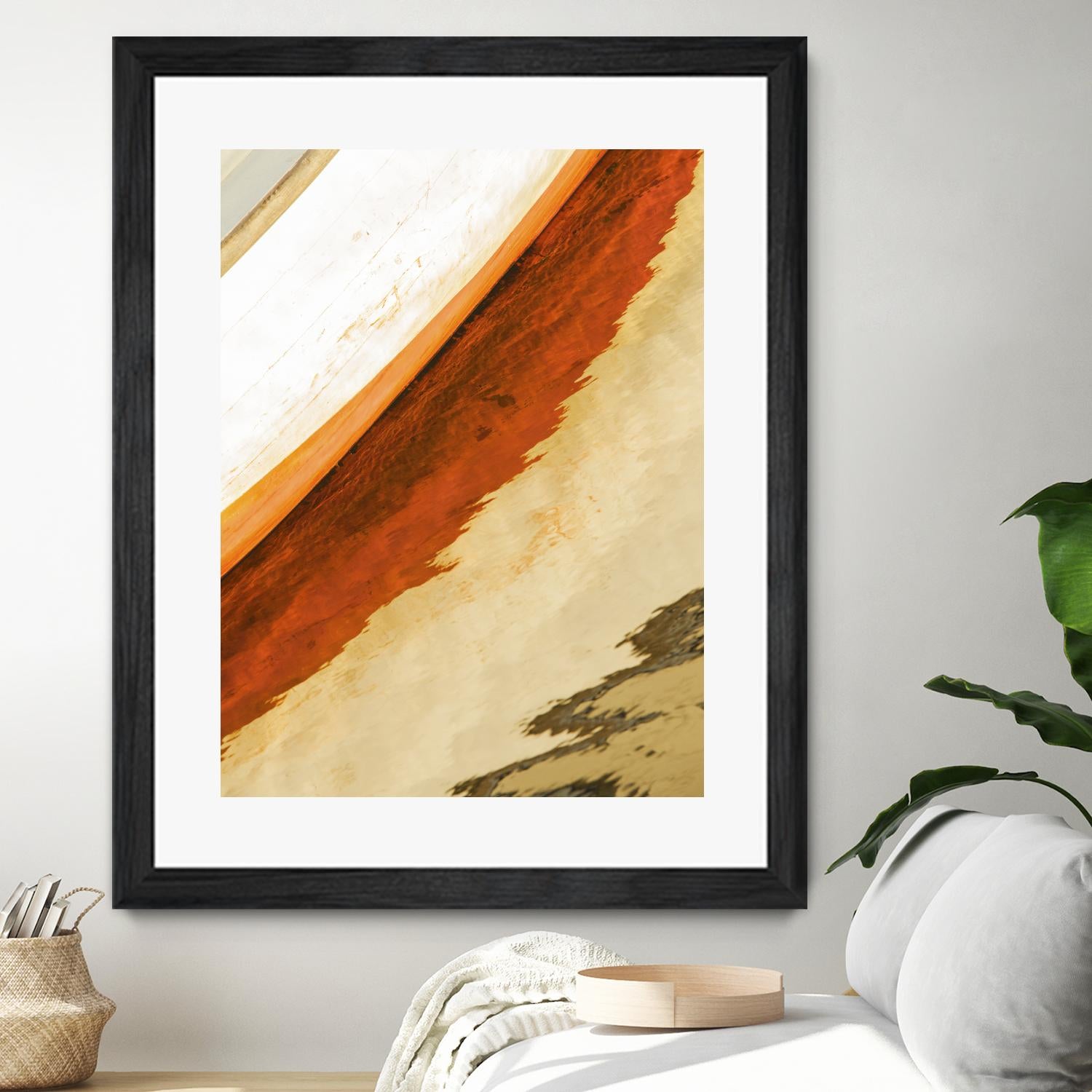 Reflection in Motion by Melissa McClain on GIANT ART - beige abstract