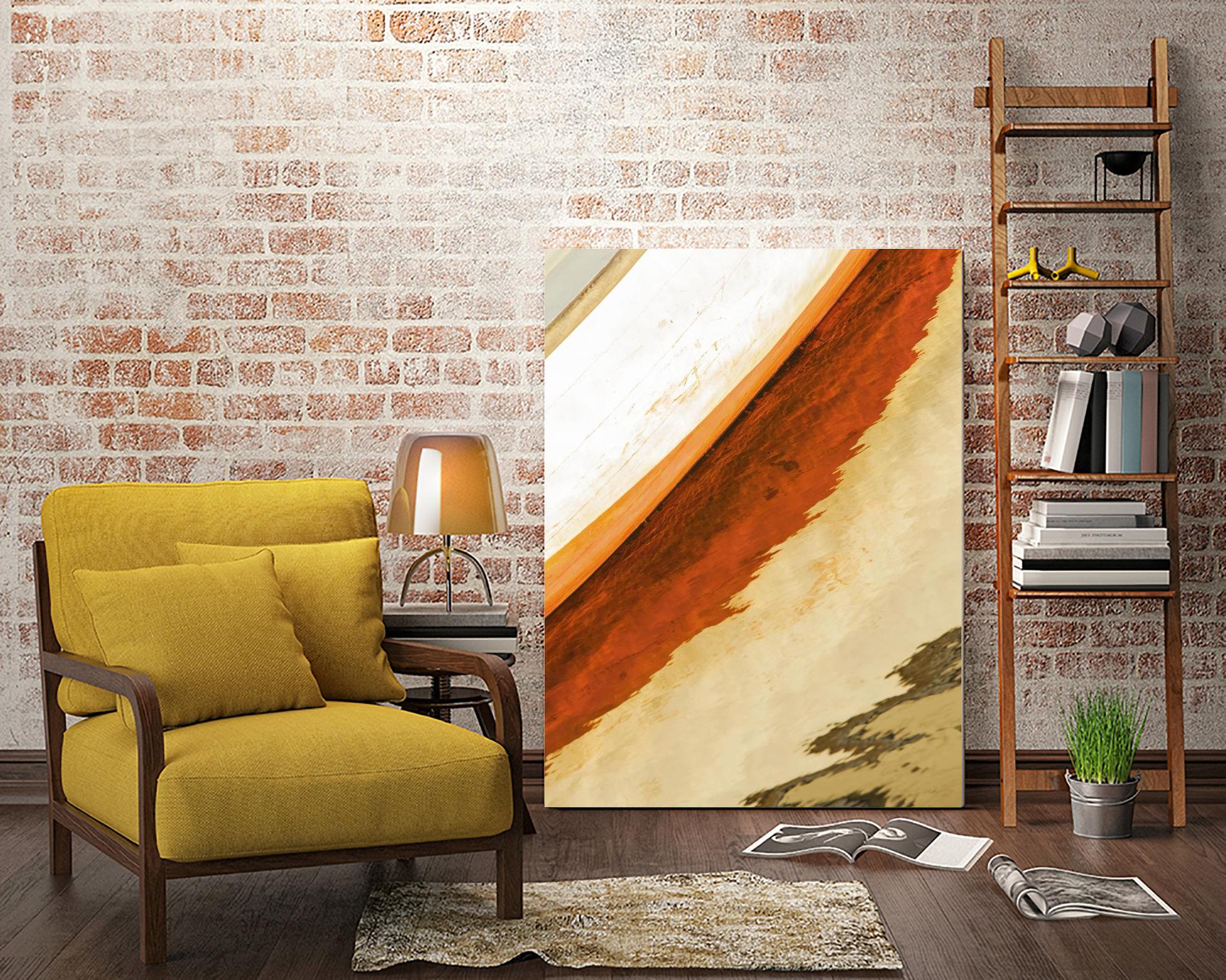 Reflection in Motion by Melissa McClain on GIANT ART - beige abstract