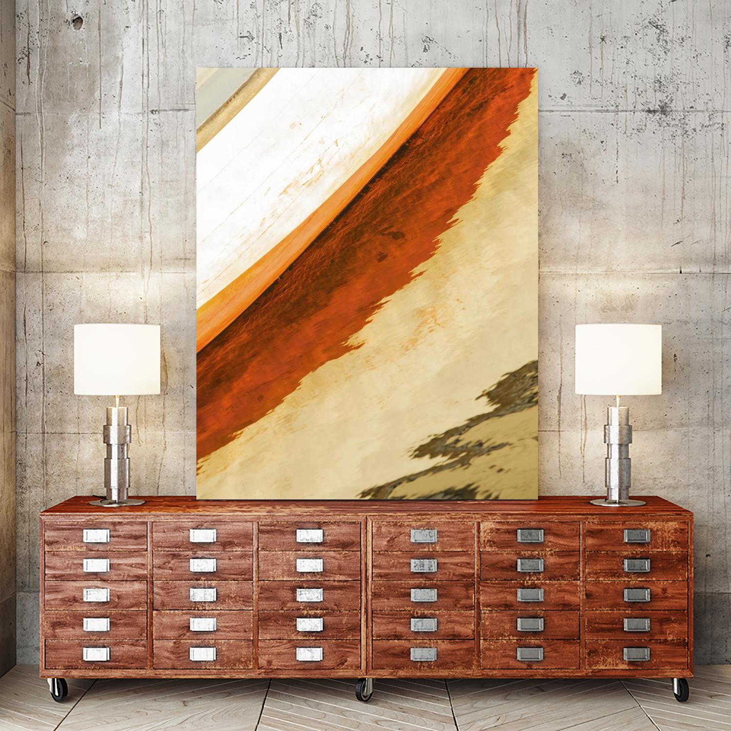 Reflection in Motion by Melissa McClain on GIANT ART - beige abstract