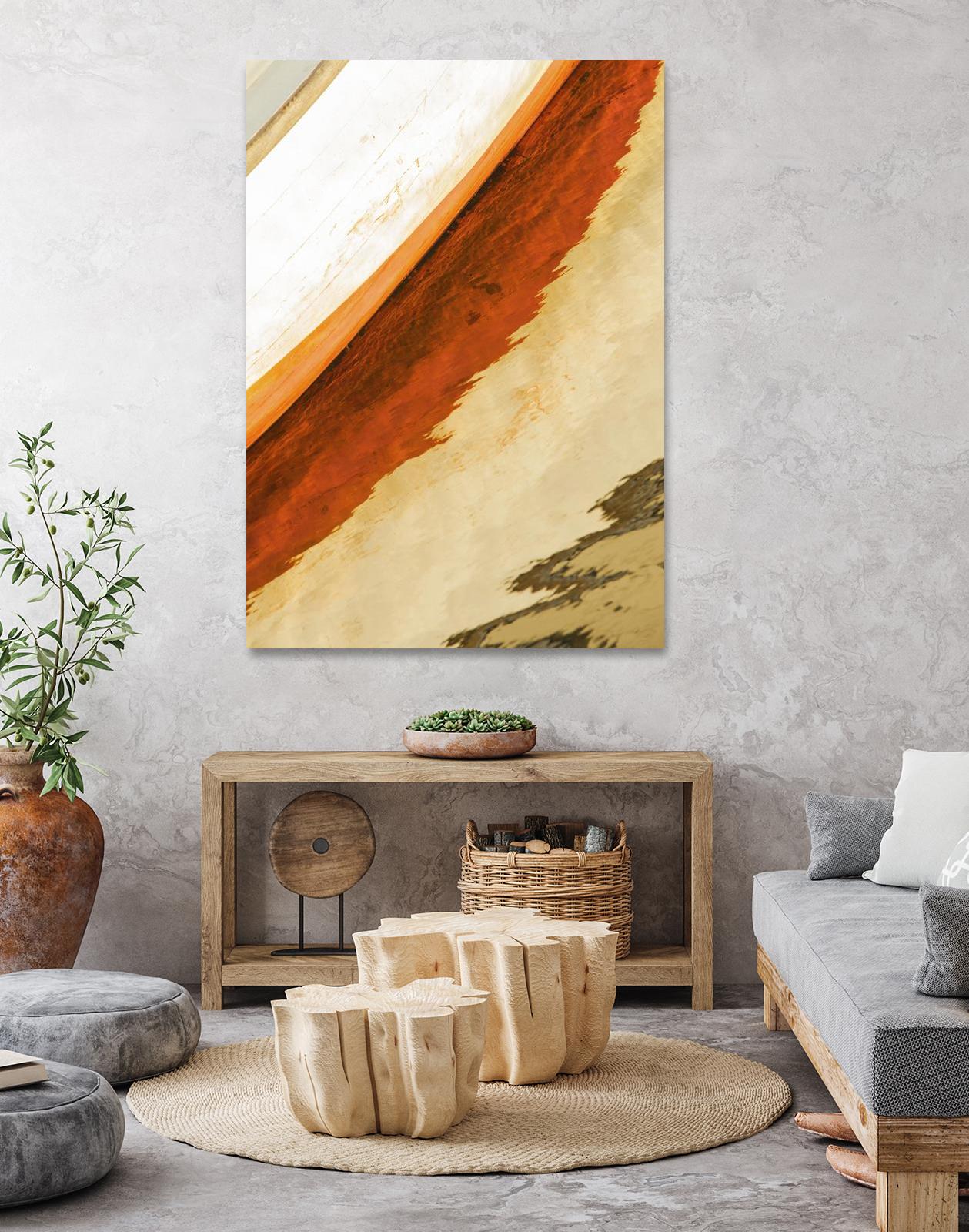 Reflection in Motion by Melissa McClain on GIANT ART - beige abstract