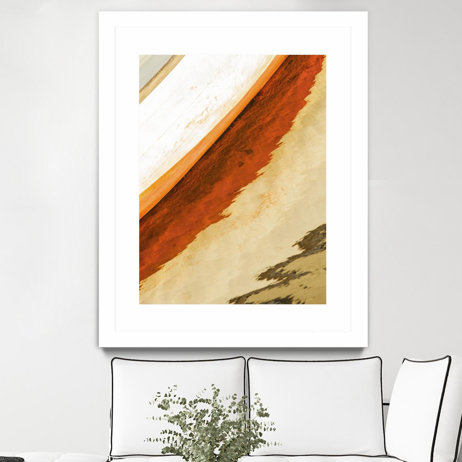 Reflection in Motion by Melissa McClain on GIANT ART - beige abstract