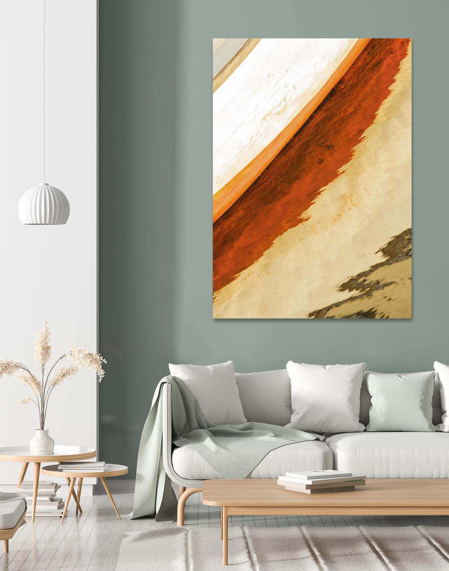 Reflection in Motion by Melissa McClain on GIANT ART - beige abstract