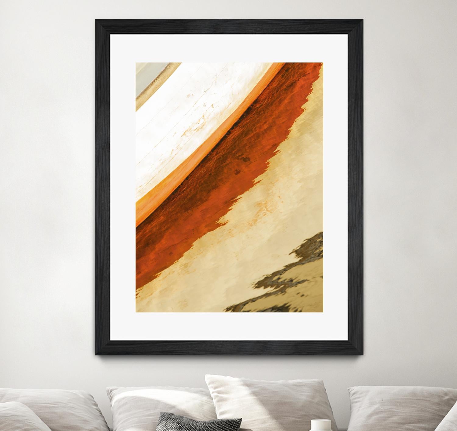 Reflection in Motion by Melissa McClain on GIANT ART - beige abstract
