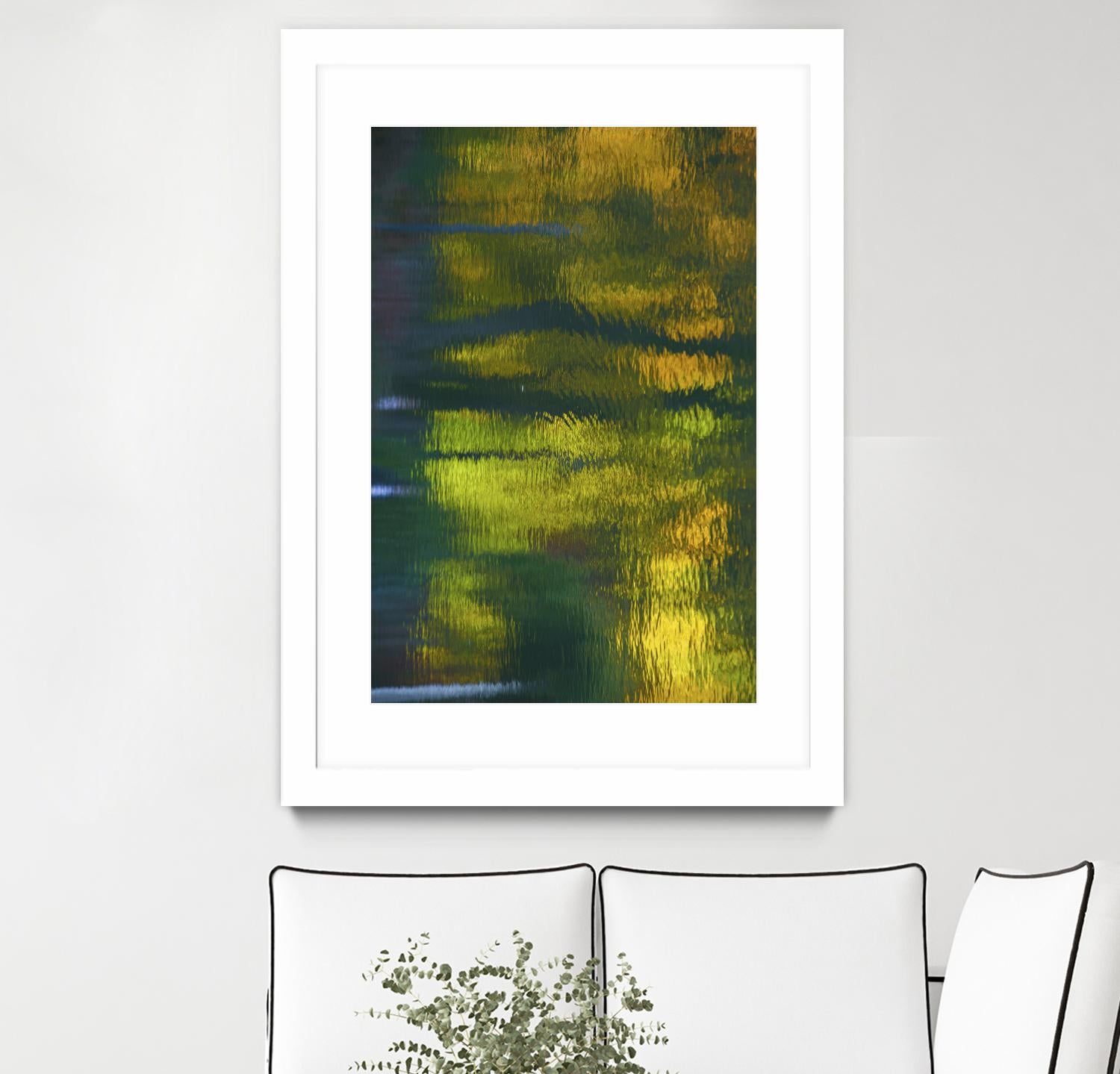 Afternoon Pond by Melissa McClain on GIANT ART - yellow abstract