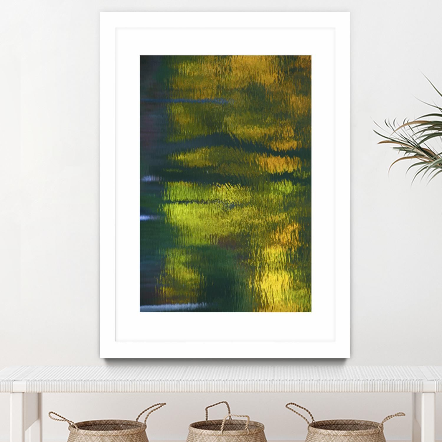 Afternoon Pond by Melissa McClain on GIANT ART - yellow abstract