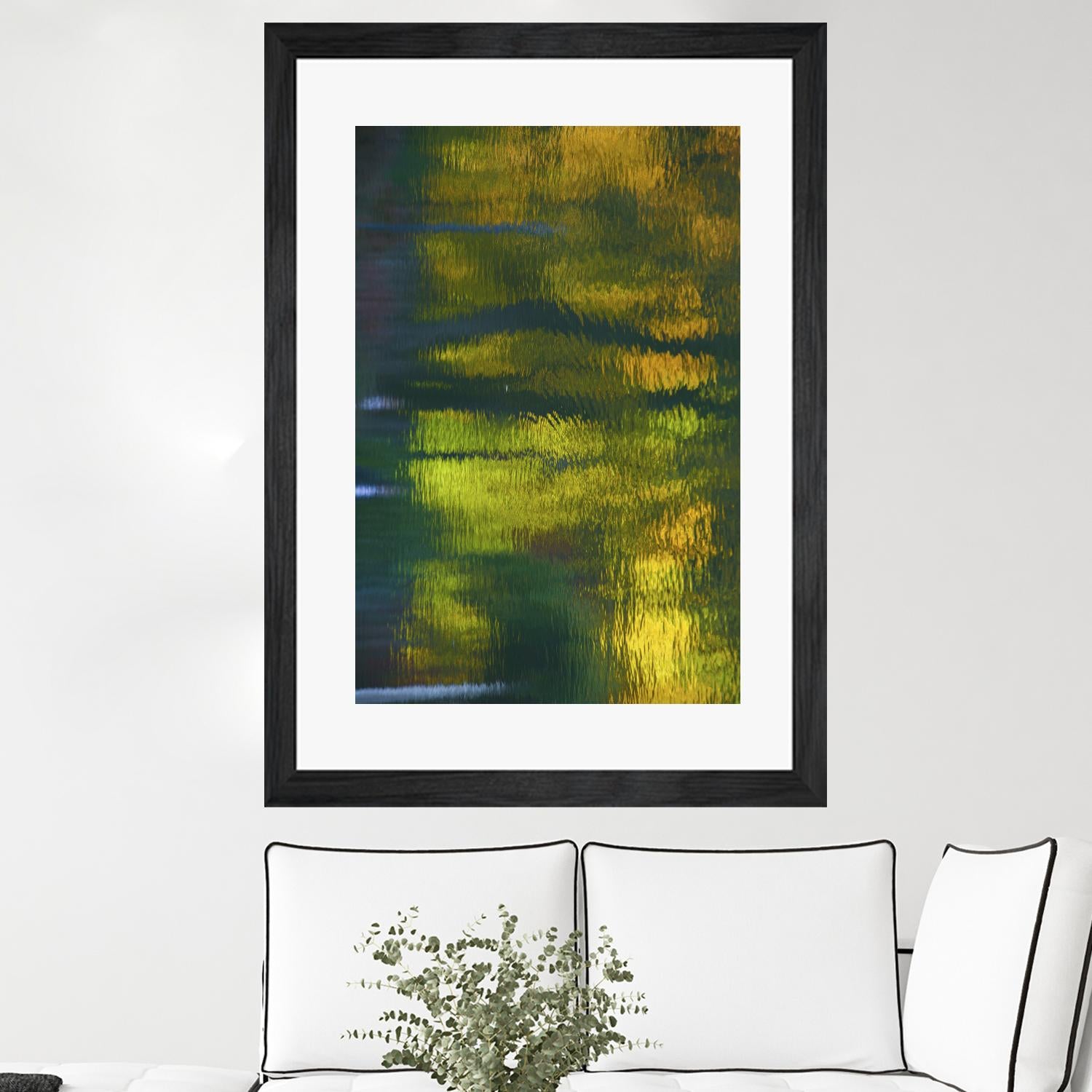 Afternoon Pond by Melissa McClain on GIANT ART - yellow abstract